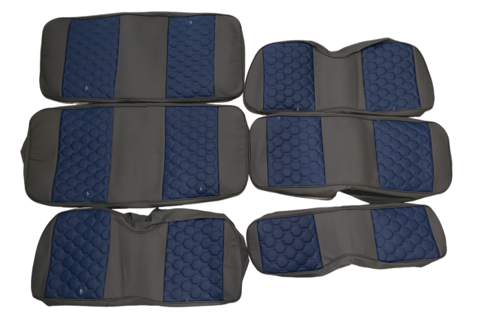 REVO EV 6 Passenger Seat Fabric 2nd Generation - Navy Blue/Dark Grey