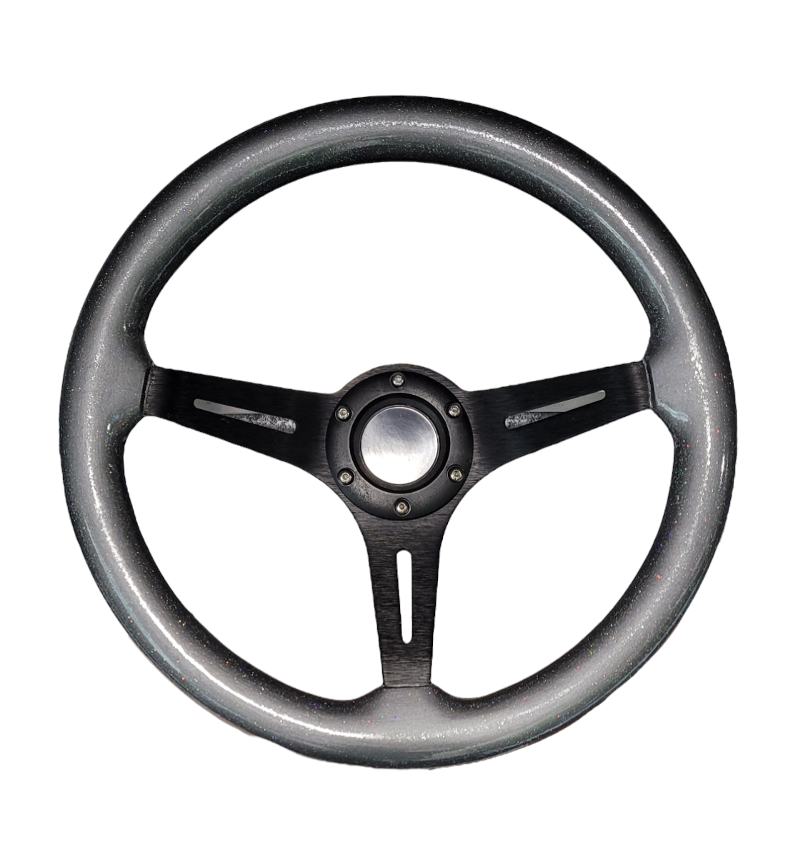 SILVER STEERING WHEEL