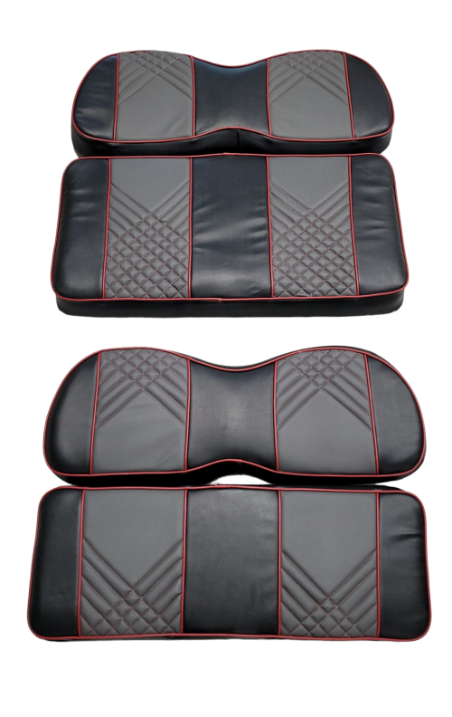 REVO EV 1st Gen Seat Cushions 4 Passenger Black/Grey with Red Piping