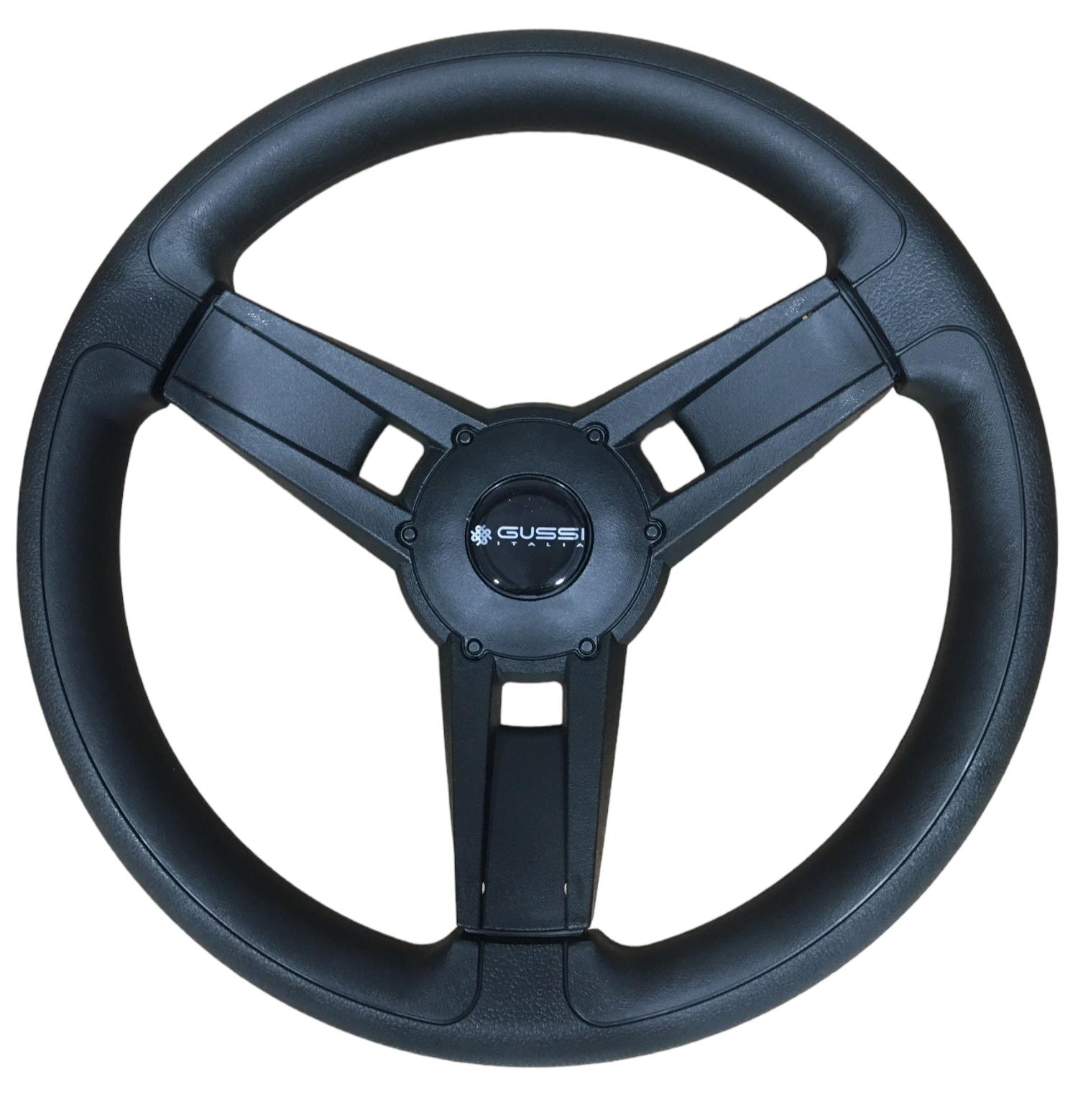 All black Italian Golf Cart Steering Wheel